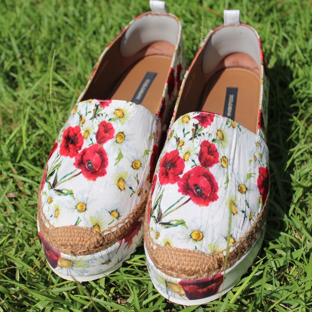 COPY - Dolce & Gabbana Poppy print espadrilles